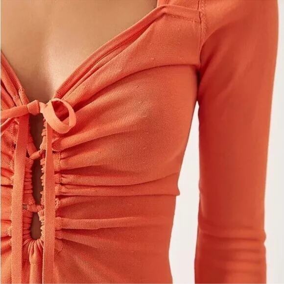 Anthropologie Callahan Mango Front Tie Dress NEW Women’s Medium - Picture 4 of 12